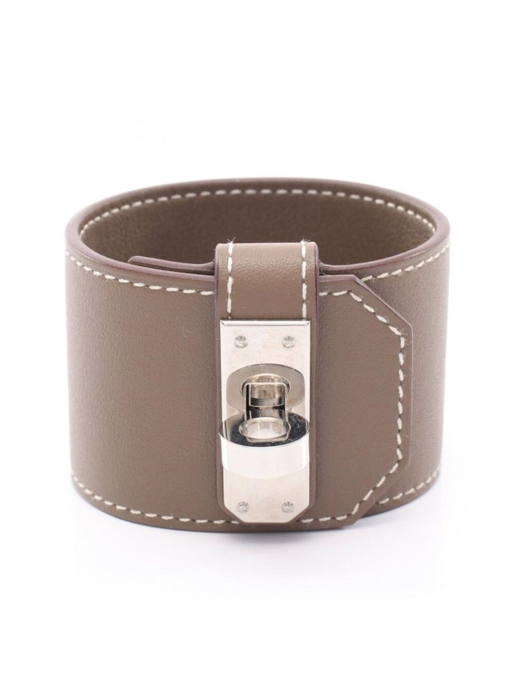 Hermes Bracelet Kelly Twist GM Stainless Steel Leather